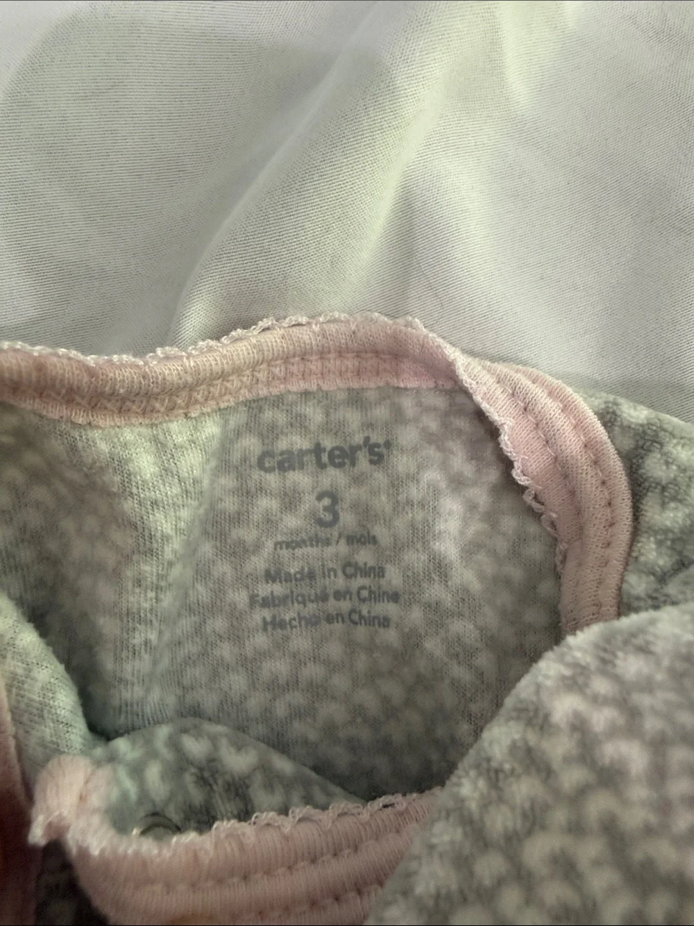 Carter's Multi-Pattern Baby Footed One-Pieces in Pink, Blue, Gray